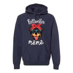 Rottweiler Mama Puppy Mom Dog Mama Lover Gift Premium Hoodie