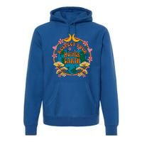 Respect Mother Planet Earth Day Groovy Hippie Mushroom Funny Gift Premium Hoodie