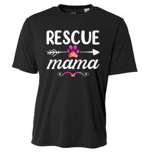 Rescue Mama Pet Lovers Mothers Day Dog Mom Cooling Performance Crew T-Shirt