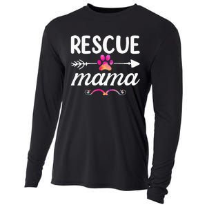 Rescue Mama Pet Lovers Mothers Day Dog Mom Cooling Performance Long Sleeve Crew