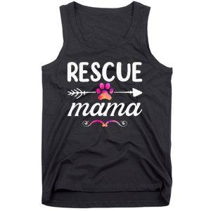 Rescue Mama Pet Lovers Mothers Day Dog Mom Tank Top