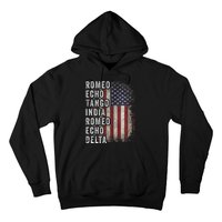 Retired Military Phonetic Alphabet Retirement Announcement Hoodie