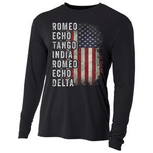 Retired Military Phonetic Alphabet Retirement Announcement Cooling Performance Long Sleeve Crew