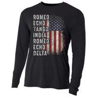 Retired Military Phonetic Alphabet Retirement Announcement Cooling Performance Long Sleeve Crew