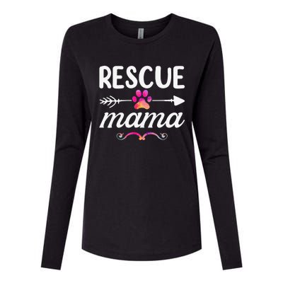 Rescue Mama Pet Lovers  Mothers Day Dog Mom Womens Cotton Relaxed Long Sleeve T-Shirt