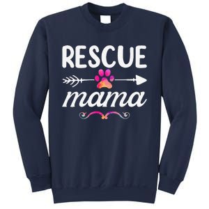 Rescue Mama Pet Lovers  Mothers Day Dog Mom Sweatshirt