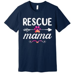 Rescue Mama Pet Lovers  Mothers Day Dog Mom Premium T-Shirt