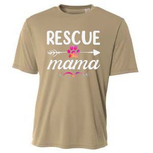 Rescue Mama Pet Lovers  Mothers Day Dog Mom Cooling Performance Crew T-Shirt