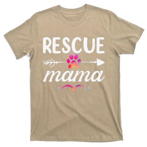 Rescue Mama Pet Lovers  Mothers Day Dog Mom T-Shirt