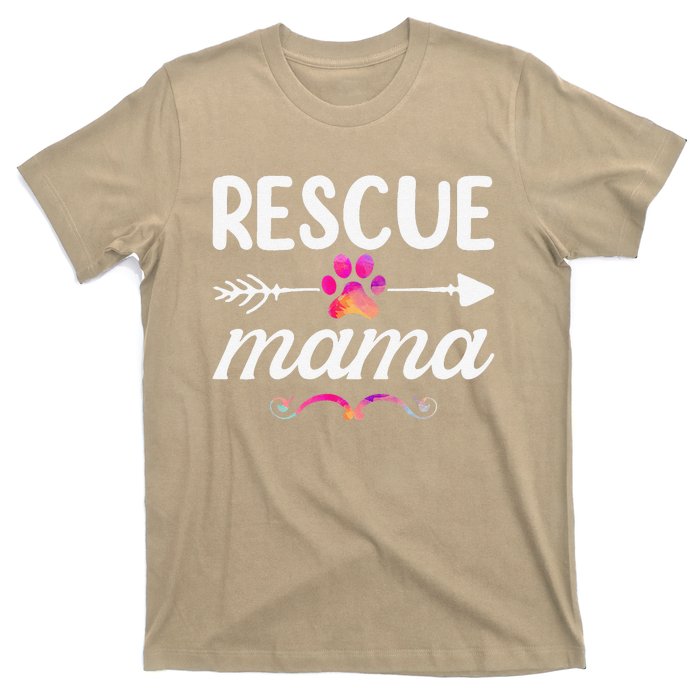 Rescue Mama Pet Lovers  Mothers Day Dog Mom T-Shirt