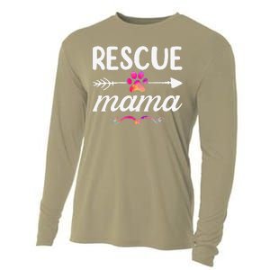 Rescue Mama Pet Lovers  Mothers Day Dog Mom Cooling Performance Long Sleeve Crew