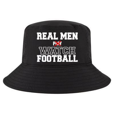 Real Men Play Watch Football Funny Cool Comfort Performance Bucket Hat