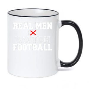 Real Men Play Watch Football Funny 11oz Black Color Changing Mug