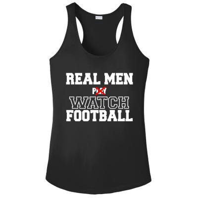 Real Men Play Watch Football Funny Ladies PosiCharge Competitor Racerback Tank