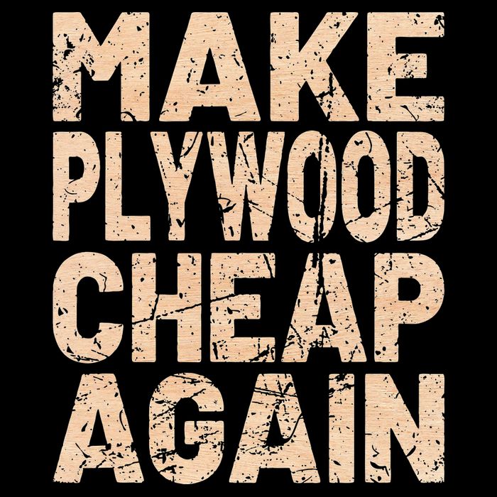 Retro Make Plywood Cheap Again Builder Carpenter Flooring Bag