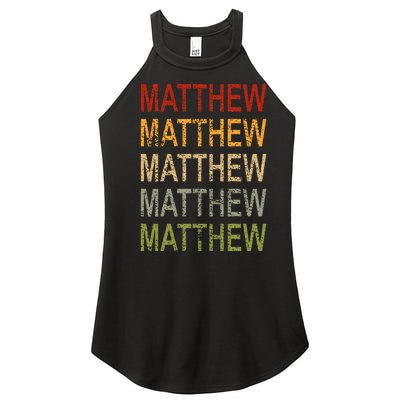 Retro Matthew Personalized Matthew Name Man Matthew Women’s Perfect Tri Rocker Tank