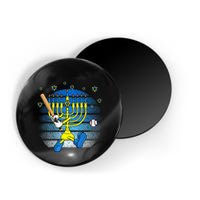 Retro Menorah Playing Baseball Happy Hanukkah Pjs Magnet