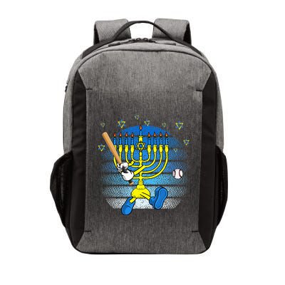 Retro Menorah Playing Baseball Happy Hanukkah Pjs Vector Backpack