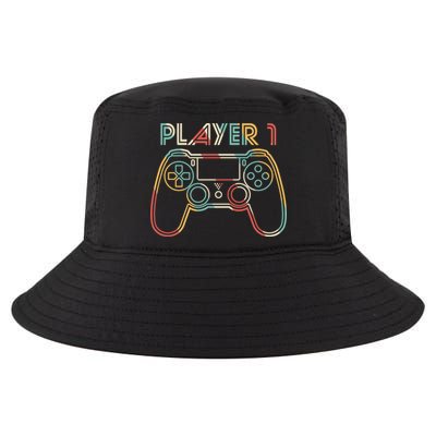 Retro Matching Player 1 Video Gamer Cool Comfort Performance Bucket Hat