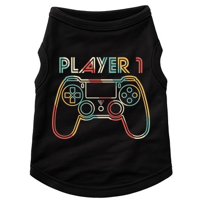 Retro Matching Player 1 Video Gamer Doggie Tank