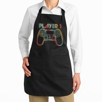 Retro Matching Player 1 Video Gamer Apron