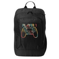 Retro Matching Player 1 Video Gamer City Backpack