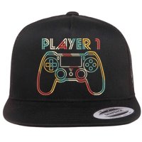 Retro Matching Player 1 Video Gamer Flatbill Hat