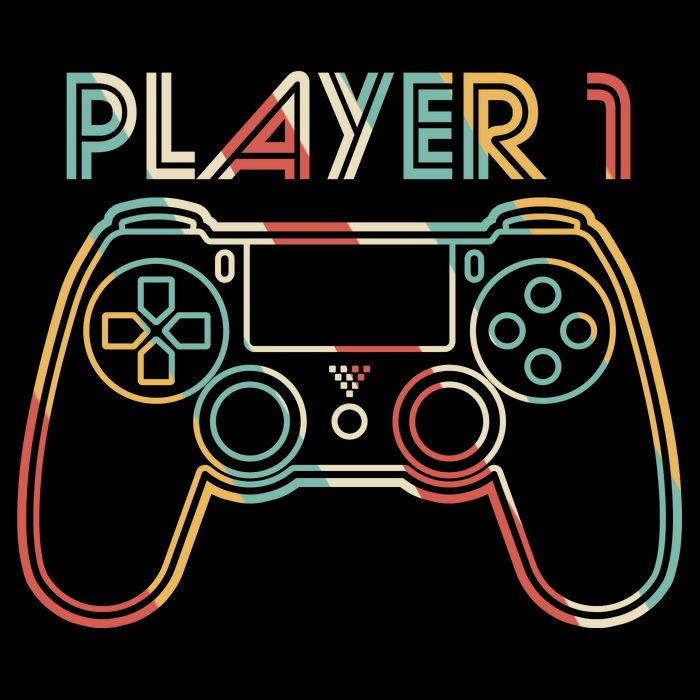 Retro Matching Player 1 Video Gamer Flatbill Hat