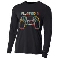 Retro Matching Player 1 Video Gamer Cooling Performance Long Sleeve Crew