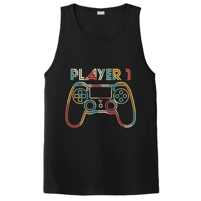 Retro Matching Player 1 Video Gamer PosiCharge Competitor Tank