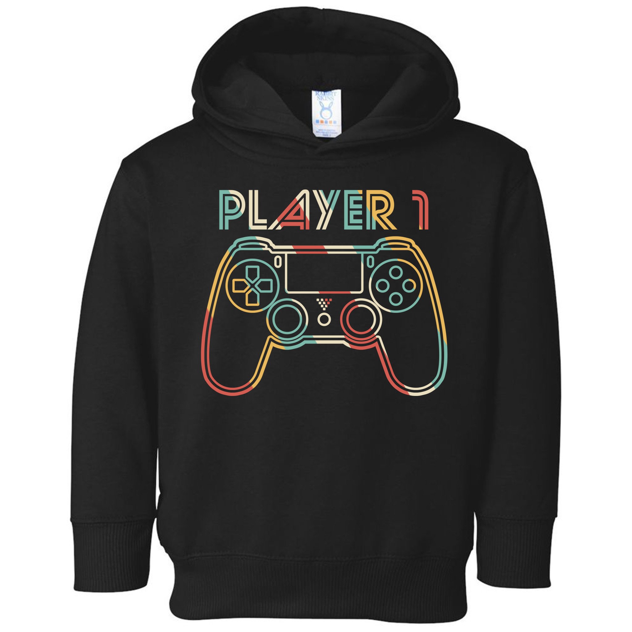 Retro Matching Player 1 Video Gamer Toddler Hoodie