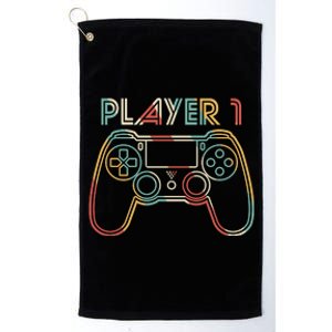 Retro Matching Player 1 Video Gamer Platinum Collection Golf Towel