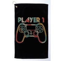 Retro Matching Player 1 Video Gamer Golf Towel