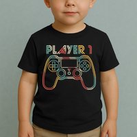 Retro Matching Player 1 Video Gamer Toddler T-Shirt