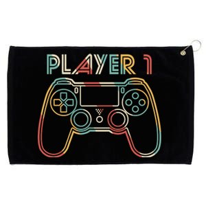 Retro Matching Player 1 Video Gamer Grommeted Golf Towel