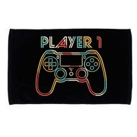 Retro Matching Player 1 Video Gamer Microfiber Hand Towel