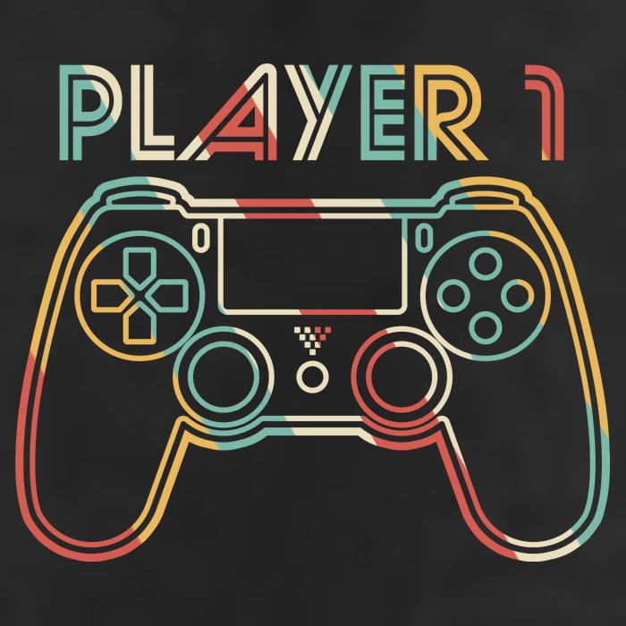 Retro Matching Player 1 Video Gamer Microfiber Hand Towel