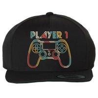Retro Matching Player 1 Video Gamer Wool Snapback Cap