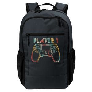 Retro Matching Player 1 Video Gamer Daily Commute Backpack