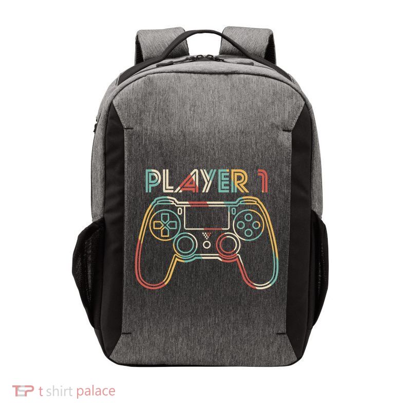 Retro Matching Player 1 Video Gamer Vector Backpack