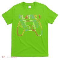 Retro Matching Player 1 Video Gamer T-Shirt