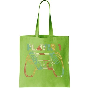 Retro Matching Player 1 Video Gamer Tote Bag