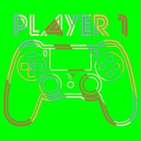 Retro Matching Player 1 Video Gamer Kids T-Shirt