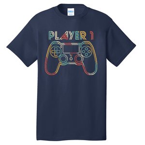 Retro Matching Player 1 Video Gamer Tall T-Shirt