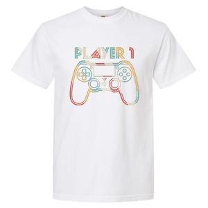 Retro Matching Player 1 Video Gamer Garment-Dyed Heavyweight T-Shirt