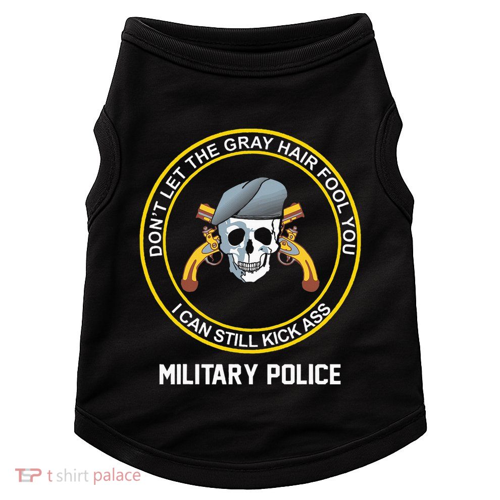 Retired Military Police Funny Old Man Mp Veteran Doggie Tank
