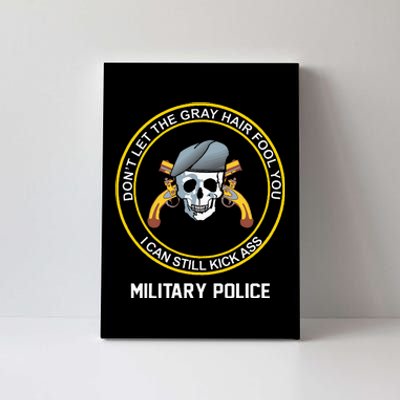 Retired Military Police Funny Old Man Mp Veteran Canvas