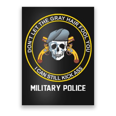 Retired Military Police Funny Old Man Mp Veteran Poster