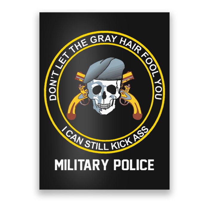 Retired Military Police Funny Old Man Mp Veteran Poster