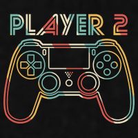 Retro Matching Player 2 Video Gamer Ladies PosiCharge Tri-Blend Wicking Tank